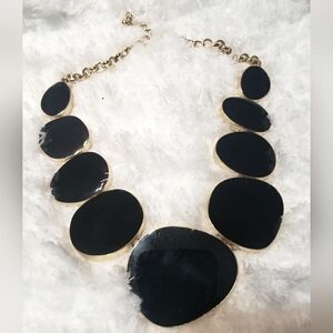 Black and Gold Kenneth J Lane Statement Necklace